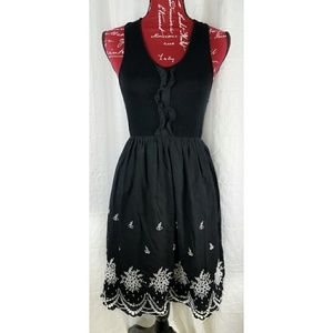 Emmele for Anthropology Black Tank Dress Sz Small